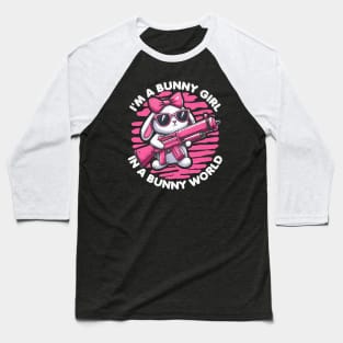 Bunny Girl In A Bunny World Baseball T-Shirt